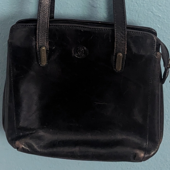 Giudi Black Leather Handbag - Picture 1 of 7